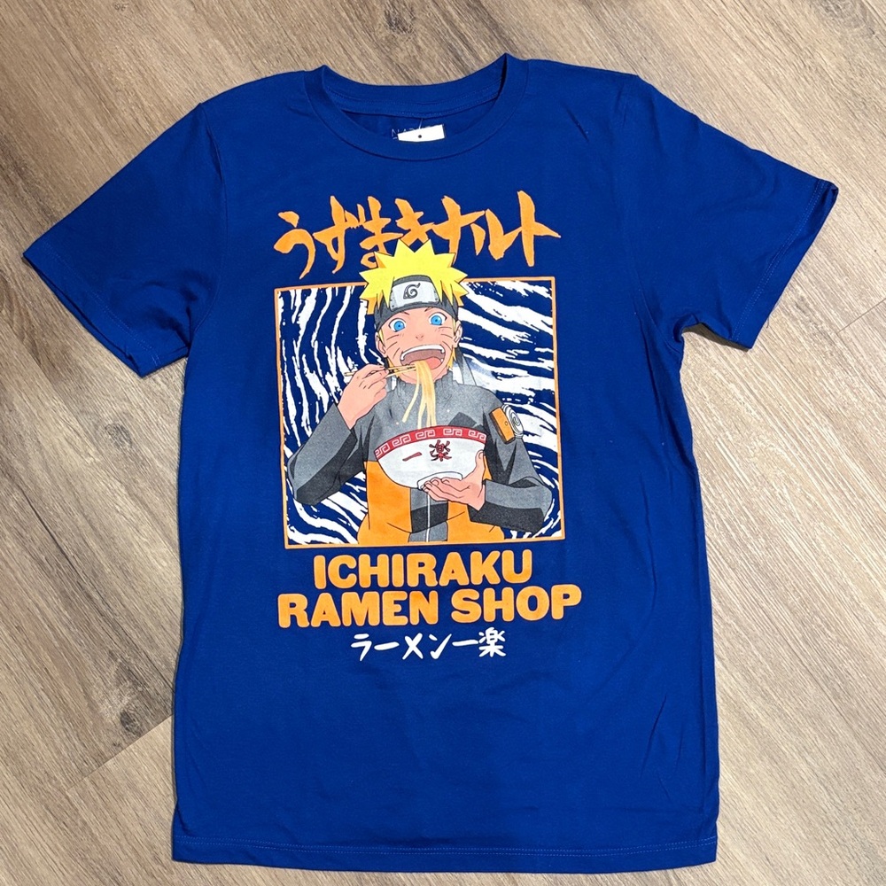 Kids Blue Naruto Ichiraku Ramen Shop T-Shirt